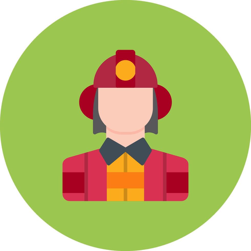 Firefighter Bold Frame Object vector