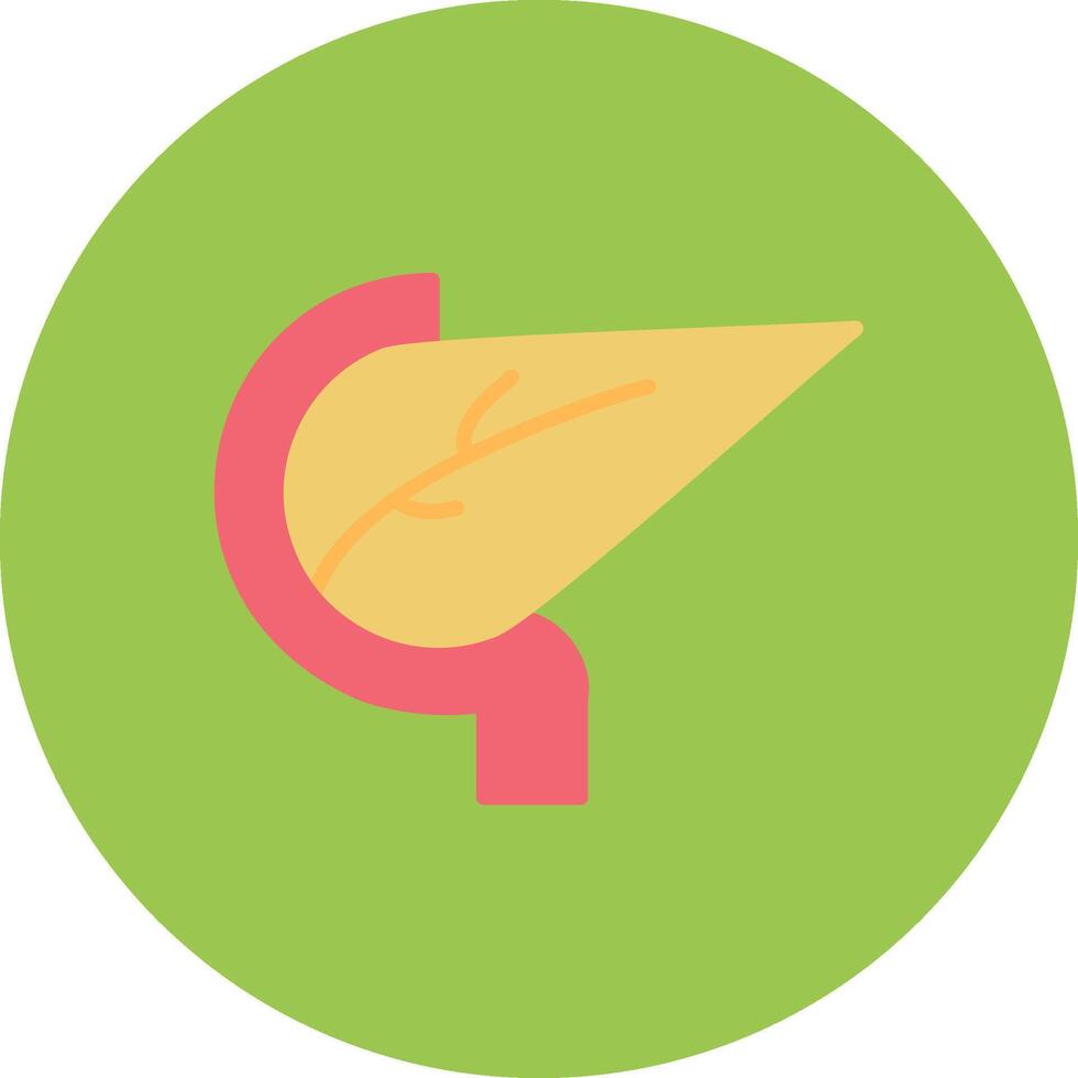 Pancreas Flat Badge Graphic vector