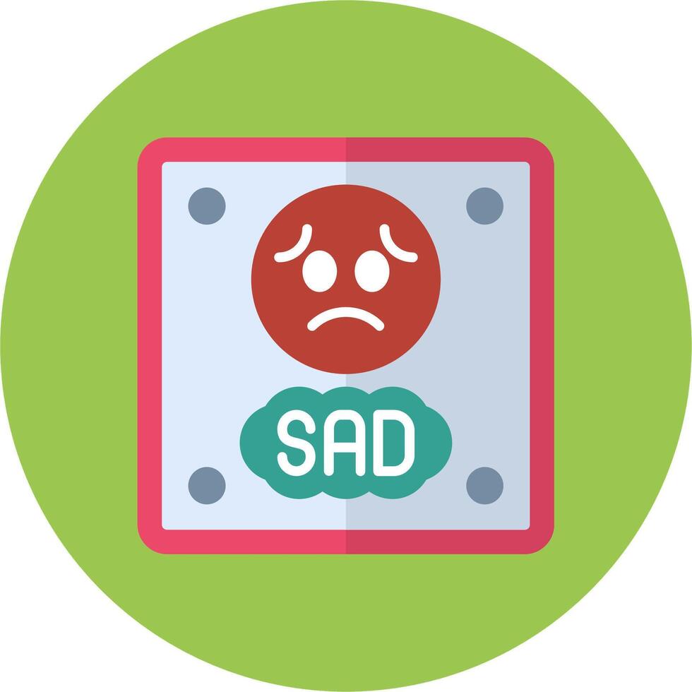 Sad Detailed Line Badge vector