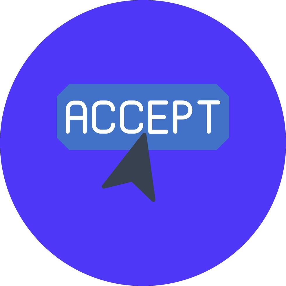 Accept Geometric Badge Mark vector