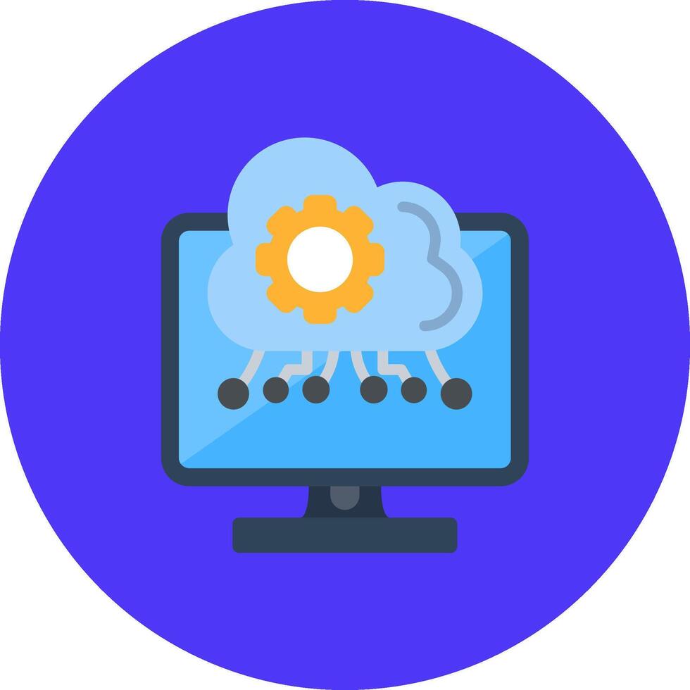 Edge Computing Streamlined Icon Symbol vector