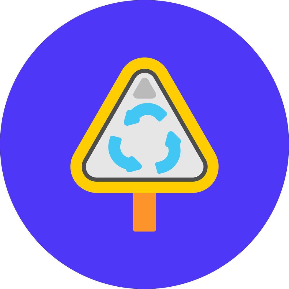 Roundabout Iconic Visual Mark vector