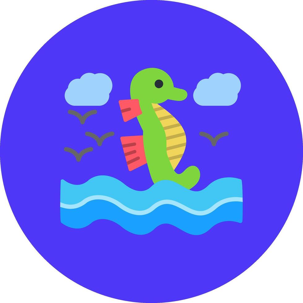 Seahorse Modern App Symbol vector