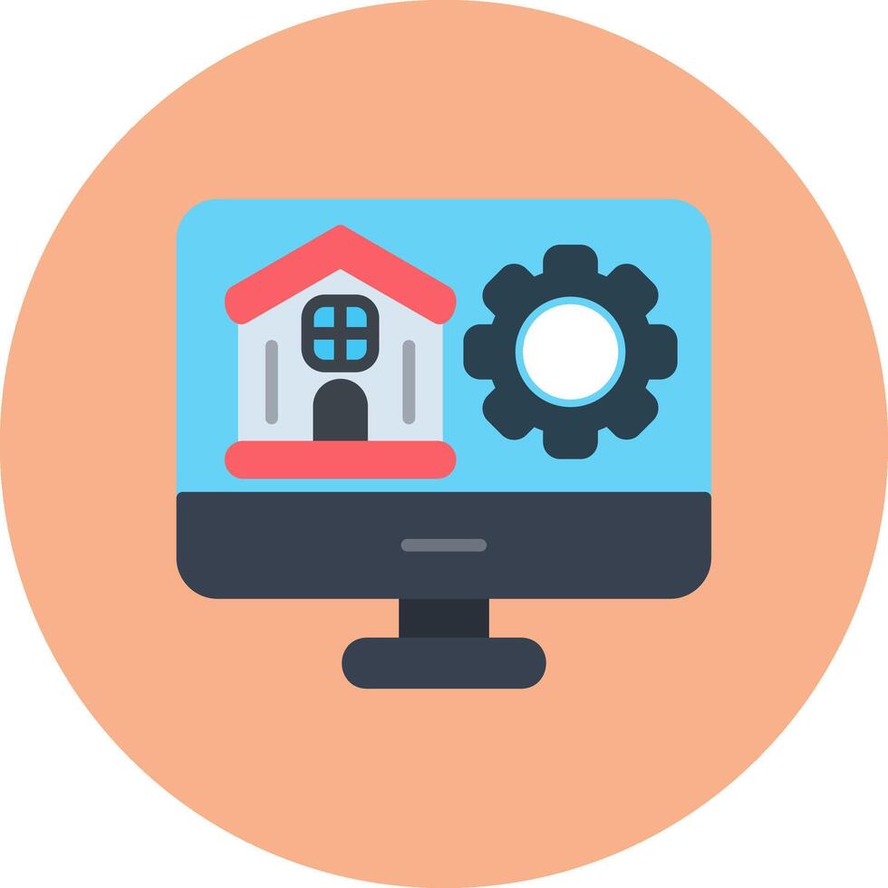 Monitor Future Icon Badge vector