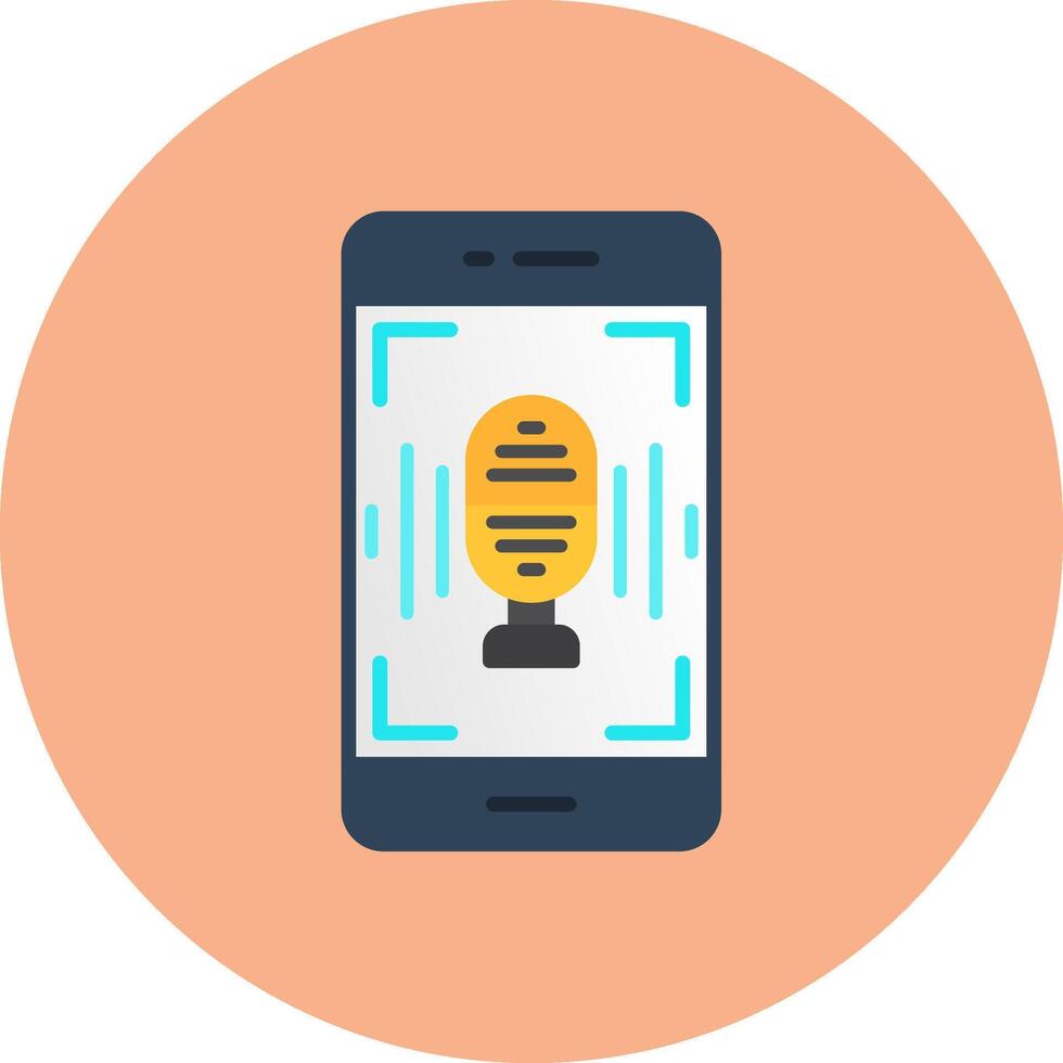Voice Recognition Iconic Visual Mark vector