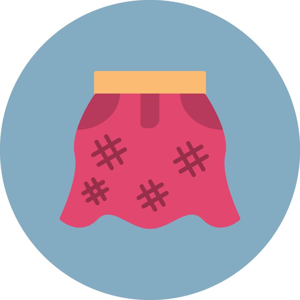 Female Skirt Abstract Visual Token vector