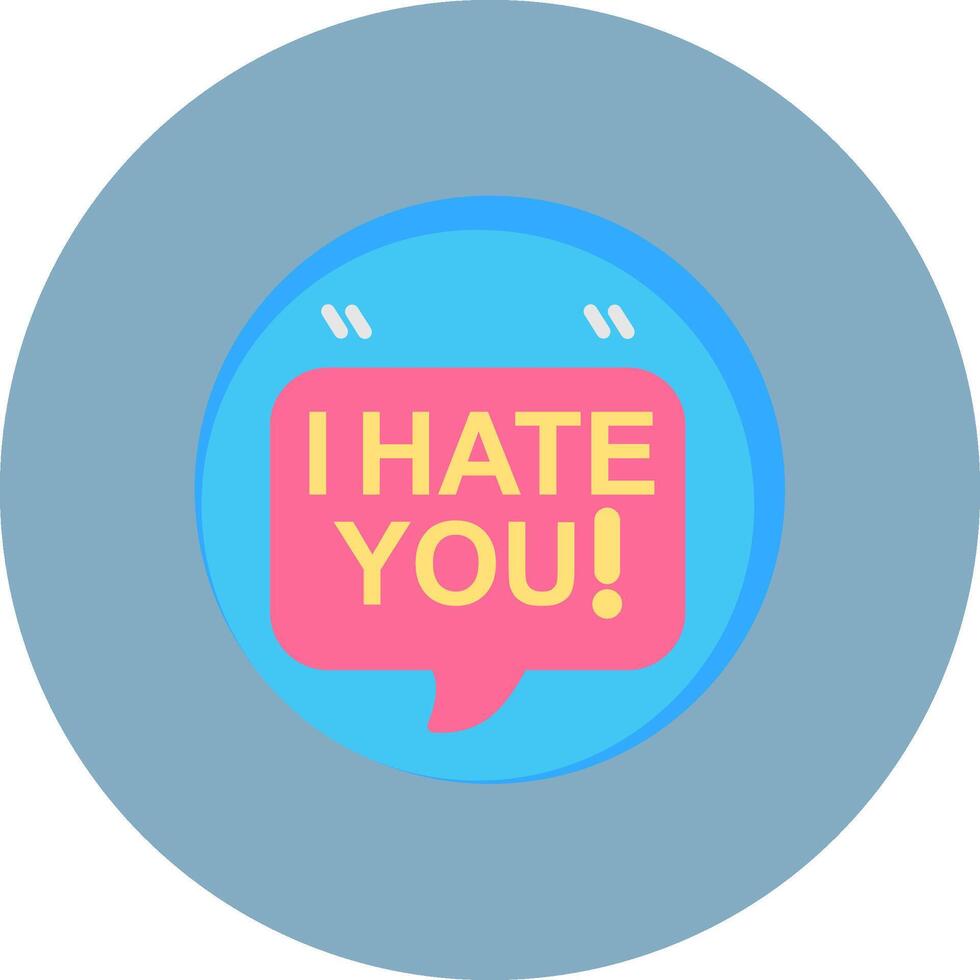 Hate You Colorful UI Mark vector