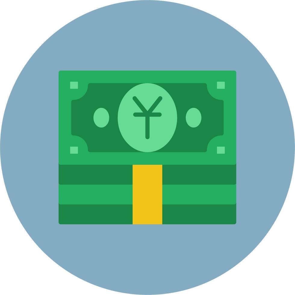 Yuan Monotone Shape Symbol vector
