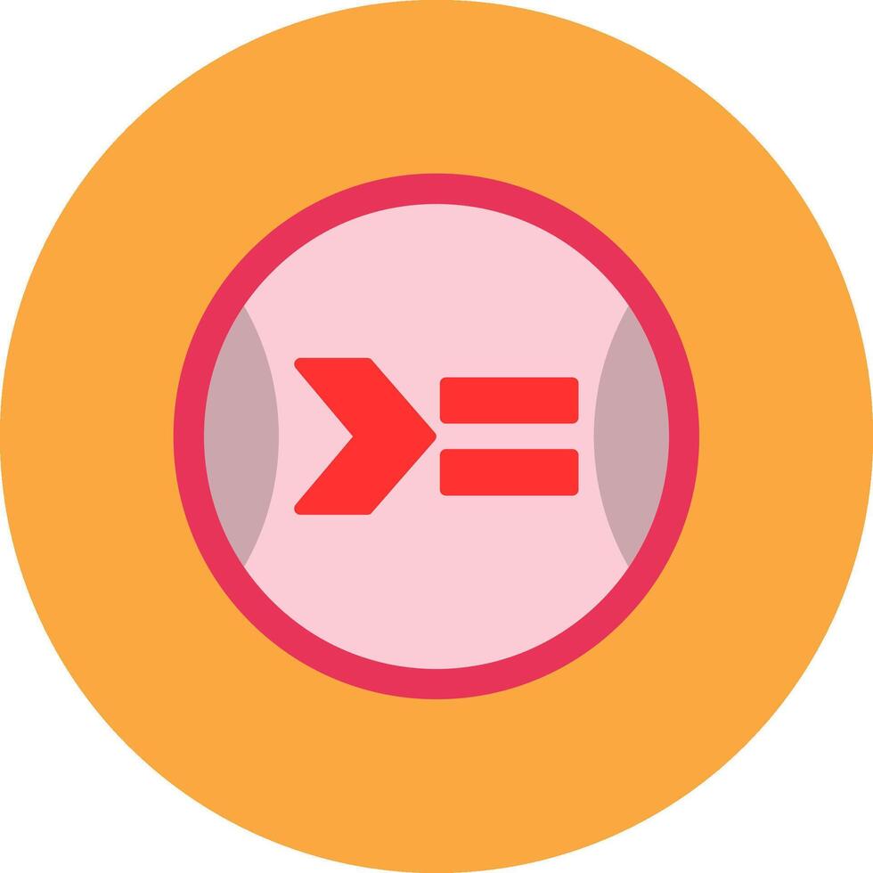 Greater Than Or Equal To Signature App Token vector