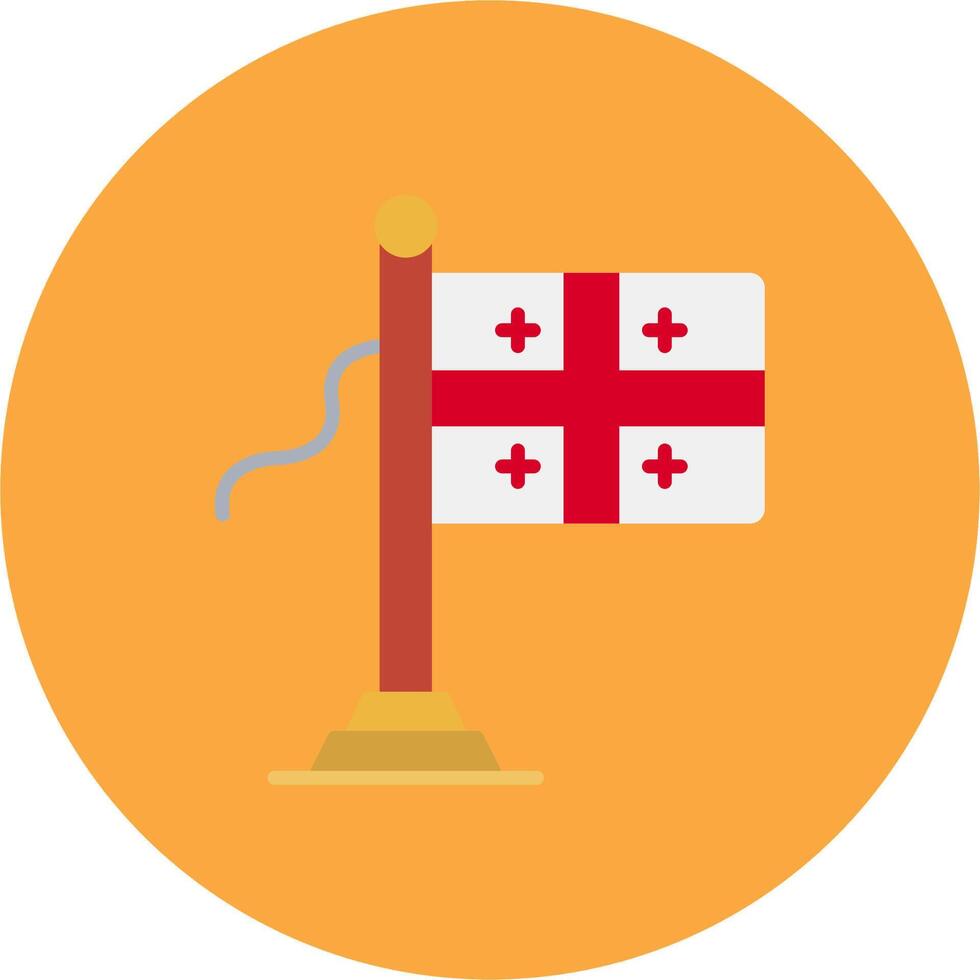 Georgia Flag Detailed Line Badge vector