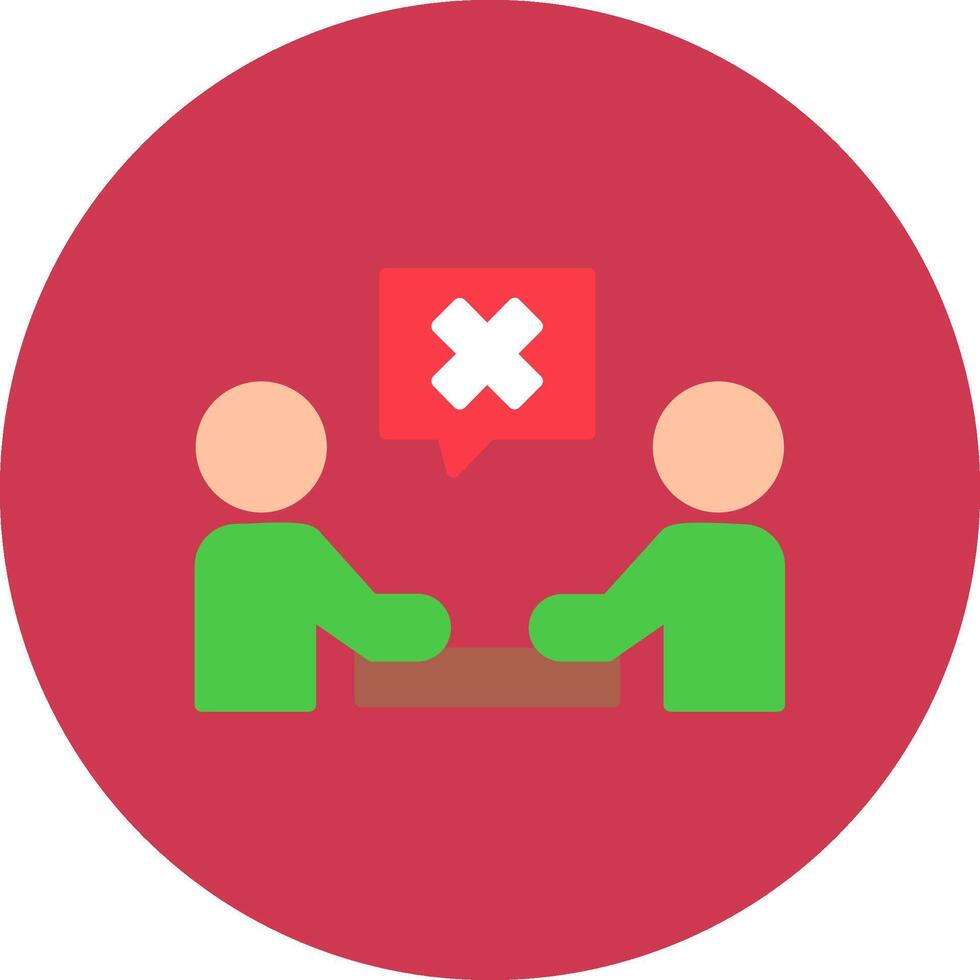 Meeting Cancel Creative UX Stamp vector