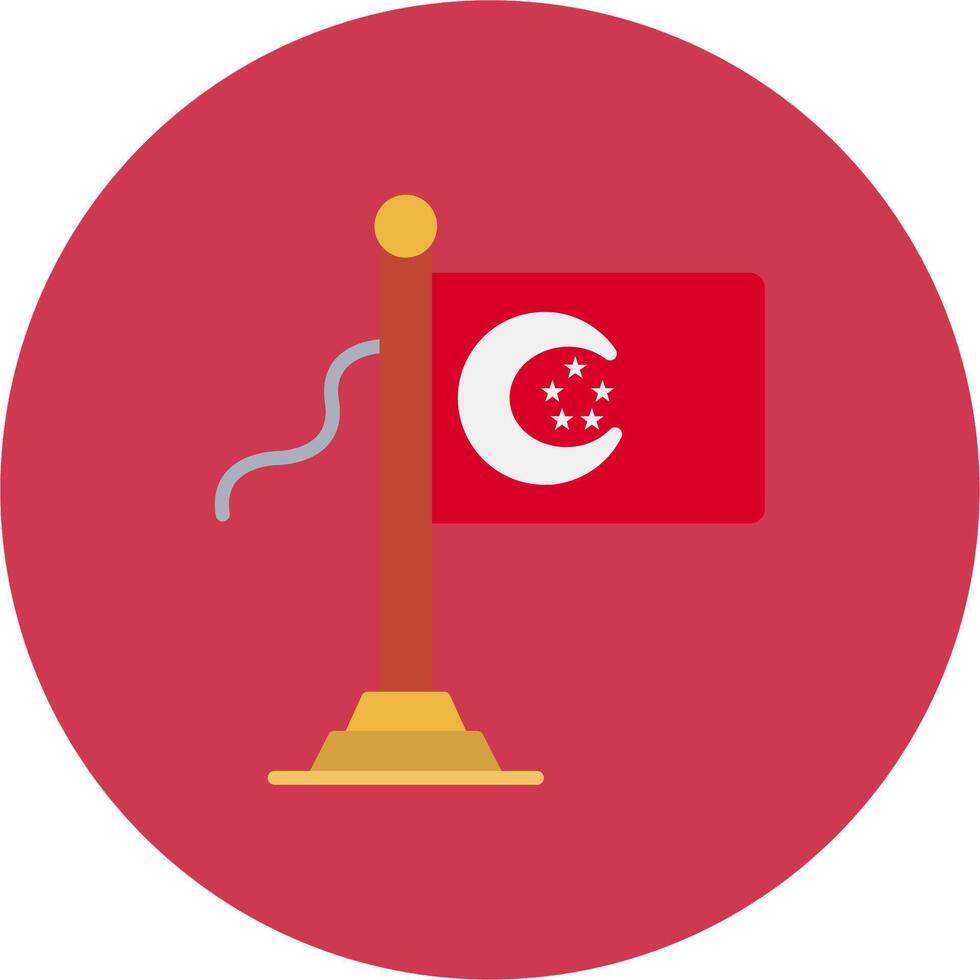 Singapore Flag Gradient Grid Emblem vector