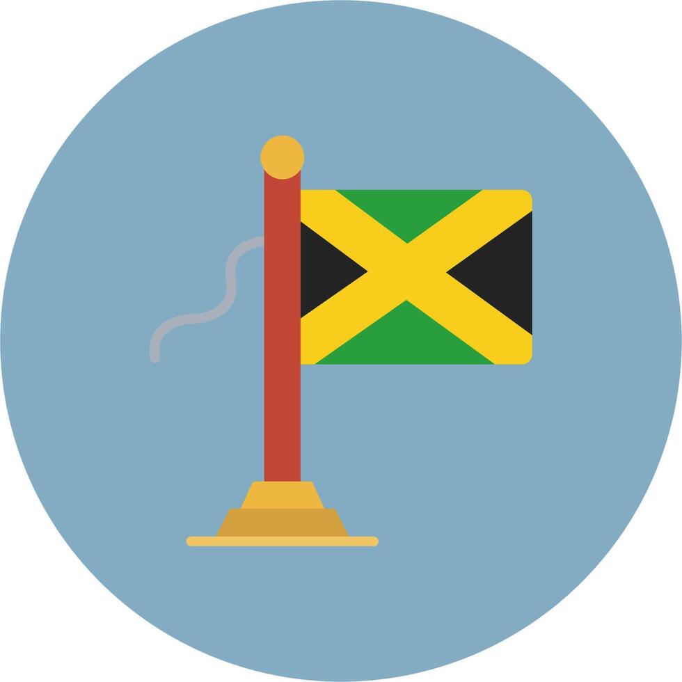 Jamaica Flag Balanced Icon Badge vector