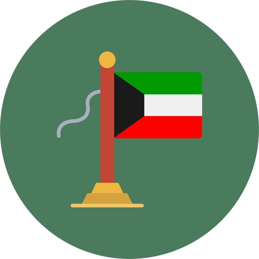 Kuwait Flag Creative App Unit vector