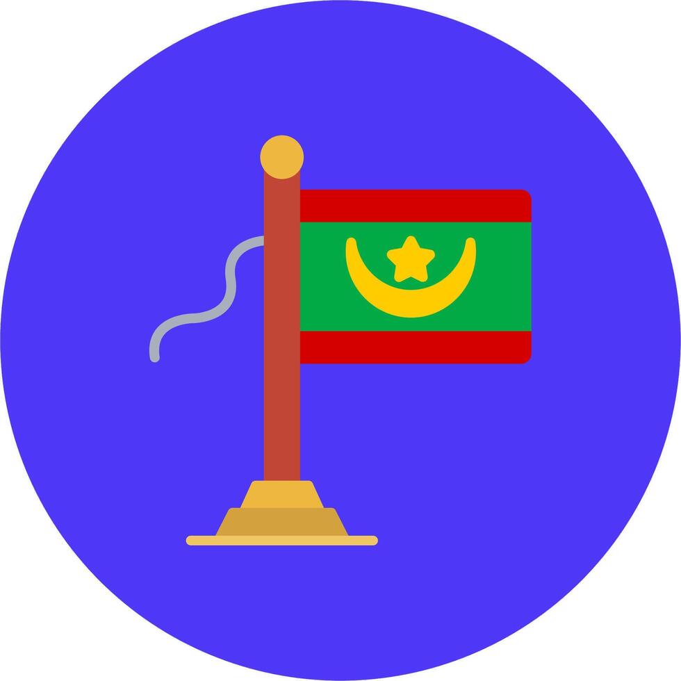 Mauritania Flag Urban Sketch Symbol vector