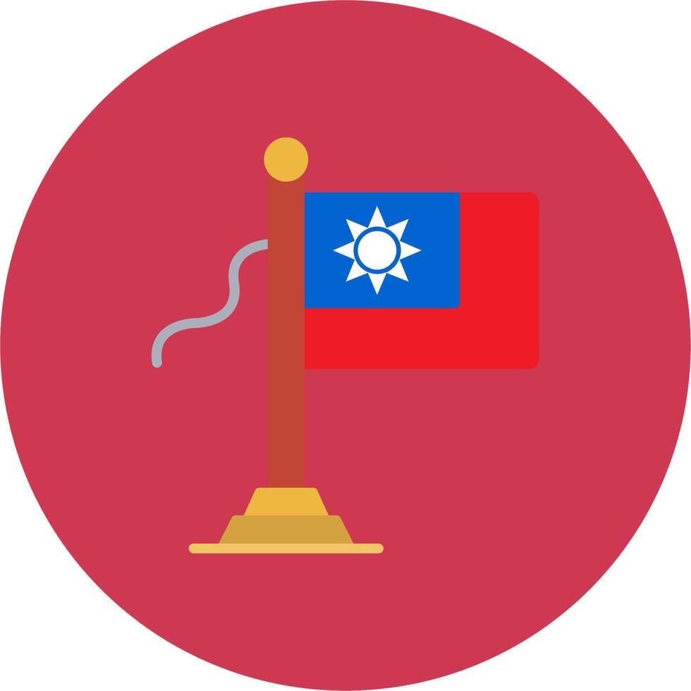 Taiwan Flag Dynamic Badge Mark vector