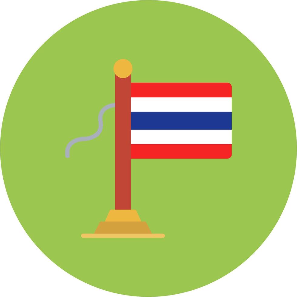 Thailand Flag Modern Sketch Piece vector