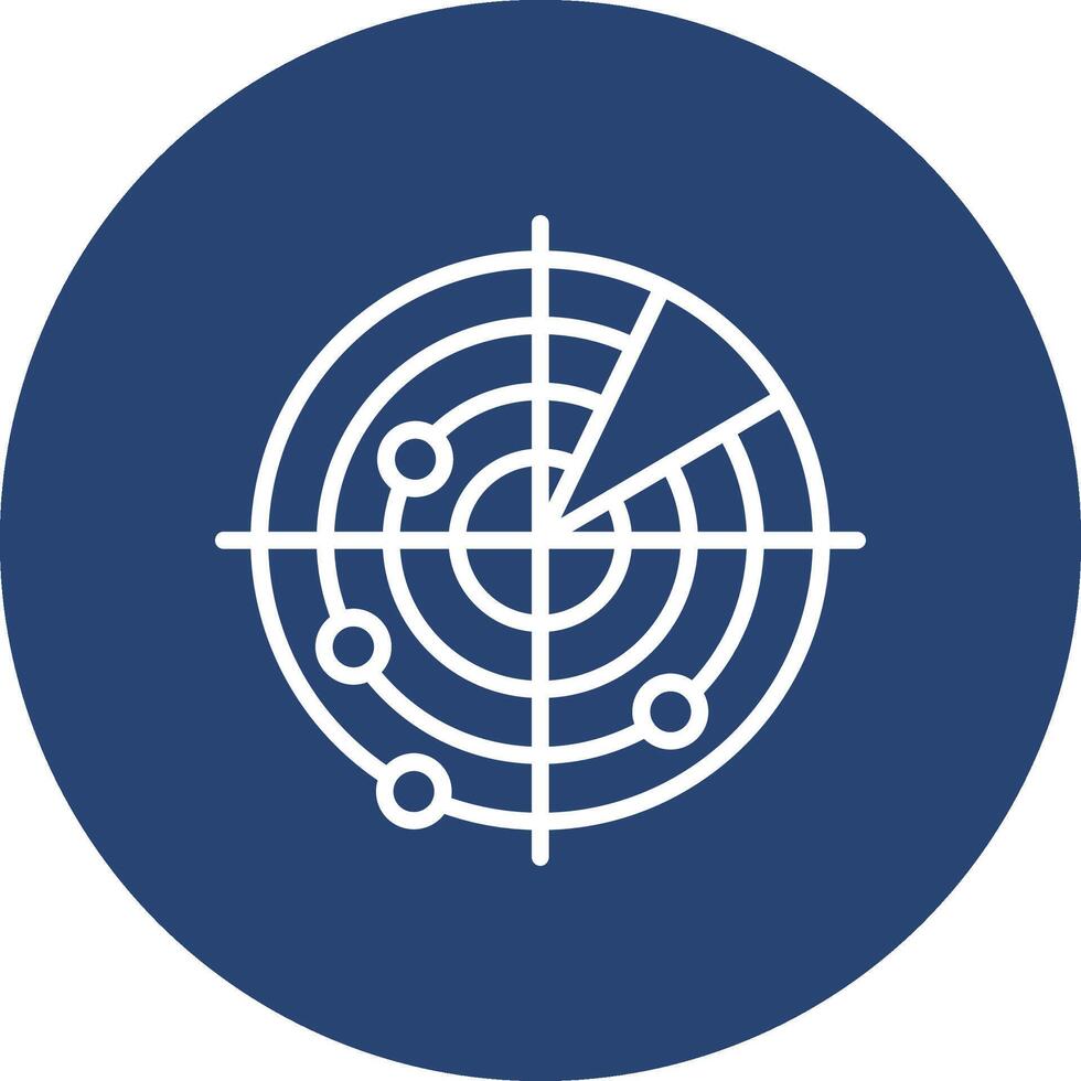 Radar Bold Line Outline Badge vector
