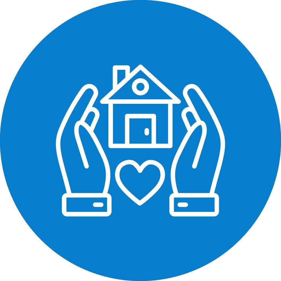 Shelter Simplified Thin Line Mark vector