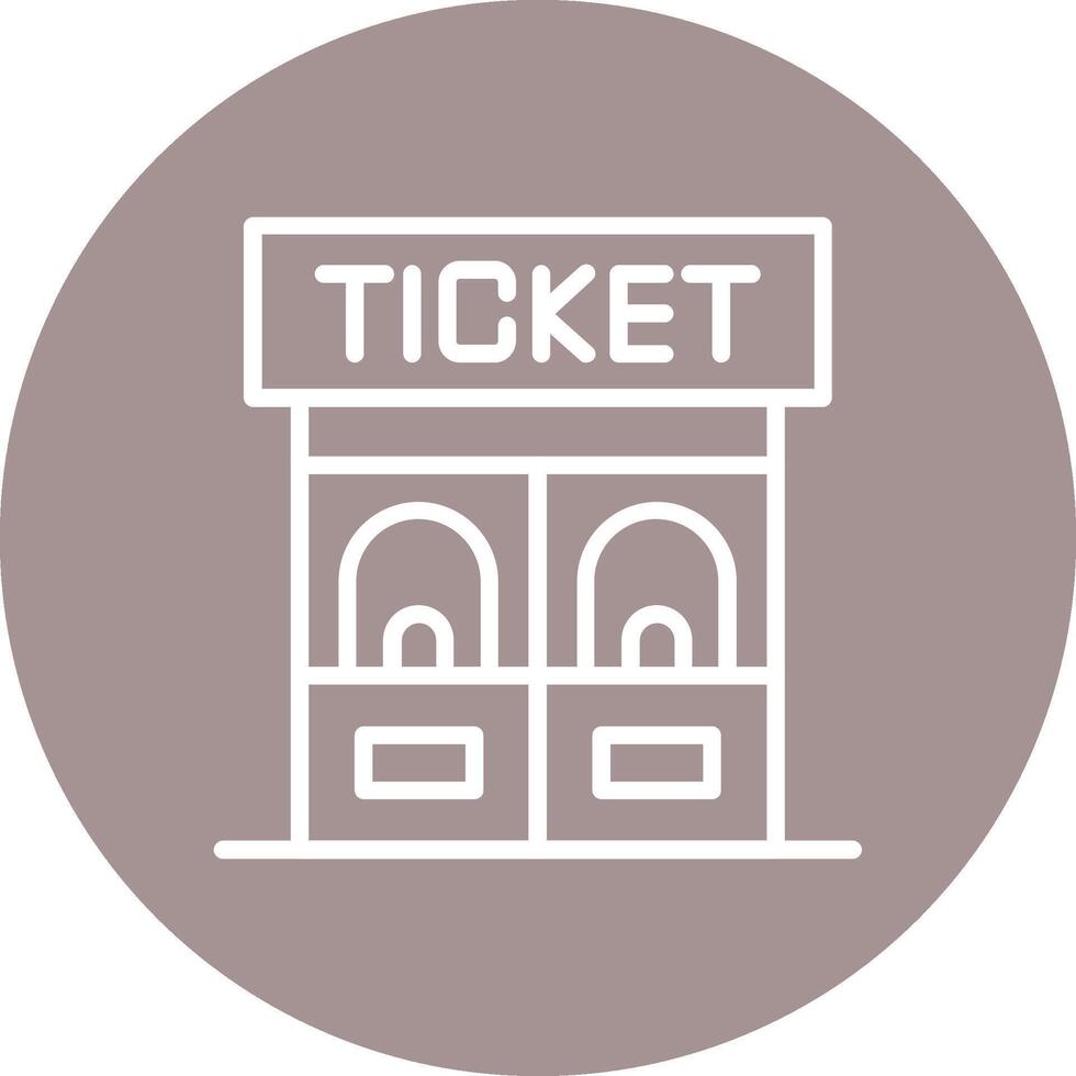 Ticket Office Color Brush Stroke Symbol vector