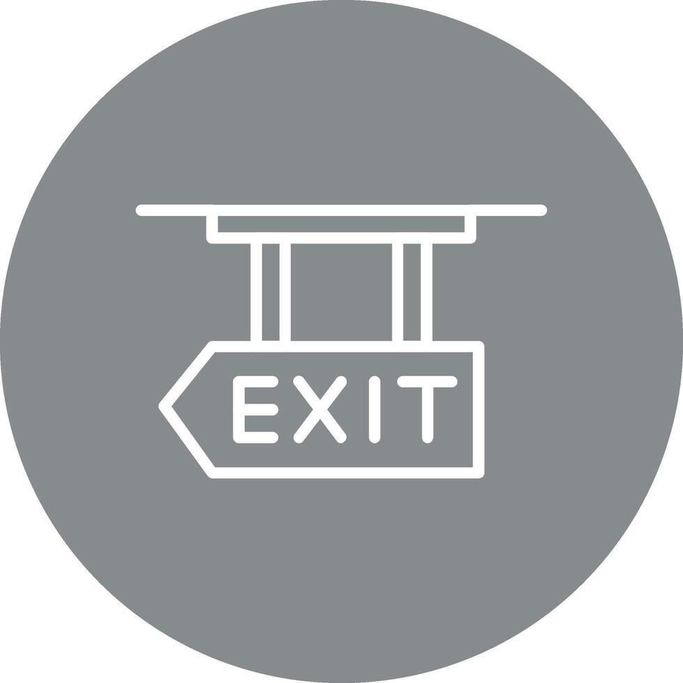 Exit Futuristic Interface Design Mark vector