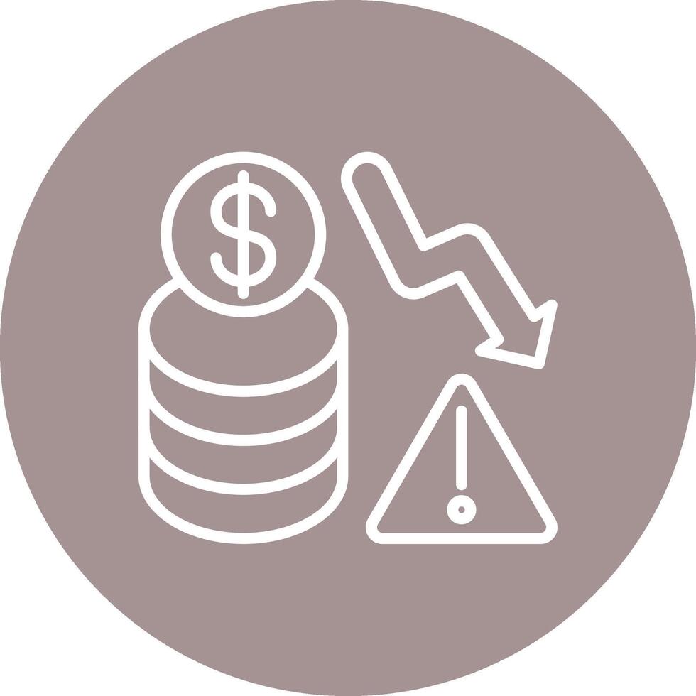 Financial Risk Iconic Linear Graphic Form vector