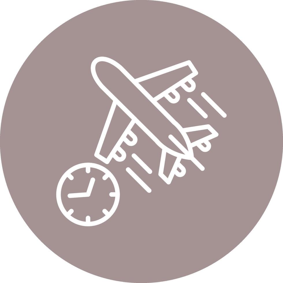Delayed Bold Line Outline Badge vector
