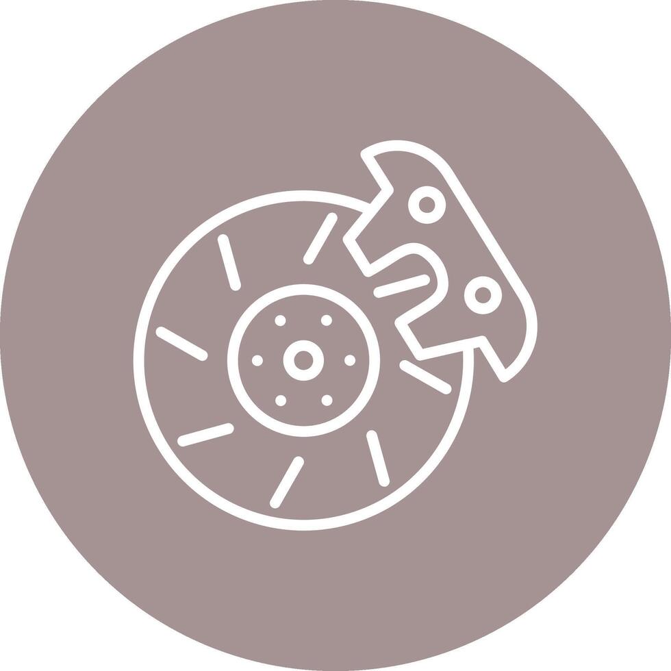 Disc Brake Compact Flat Web Symbol vector