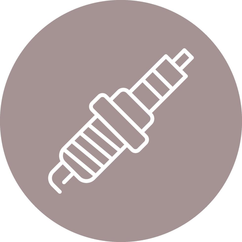 Spark Plug Pixel Graphic Style Badge vector