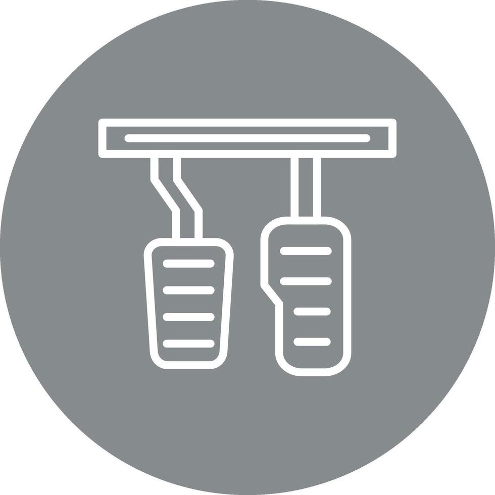 Brake Pedal Detailed App UI Piece vector