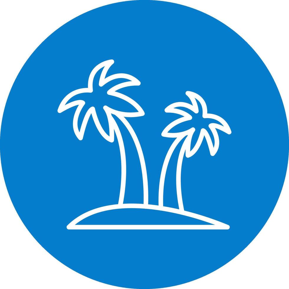 Palm Tree Muted Color UI Design vector