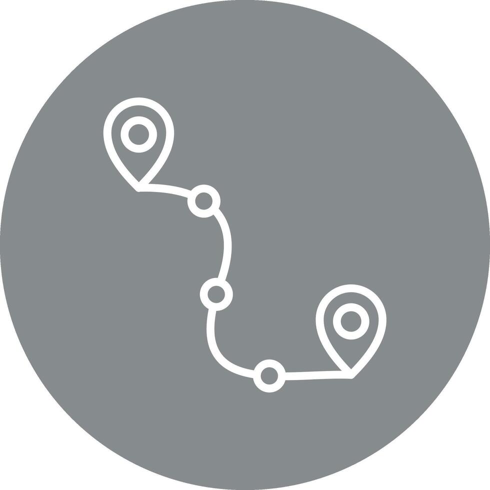 Route Outlined Linear Art Design vector