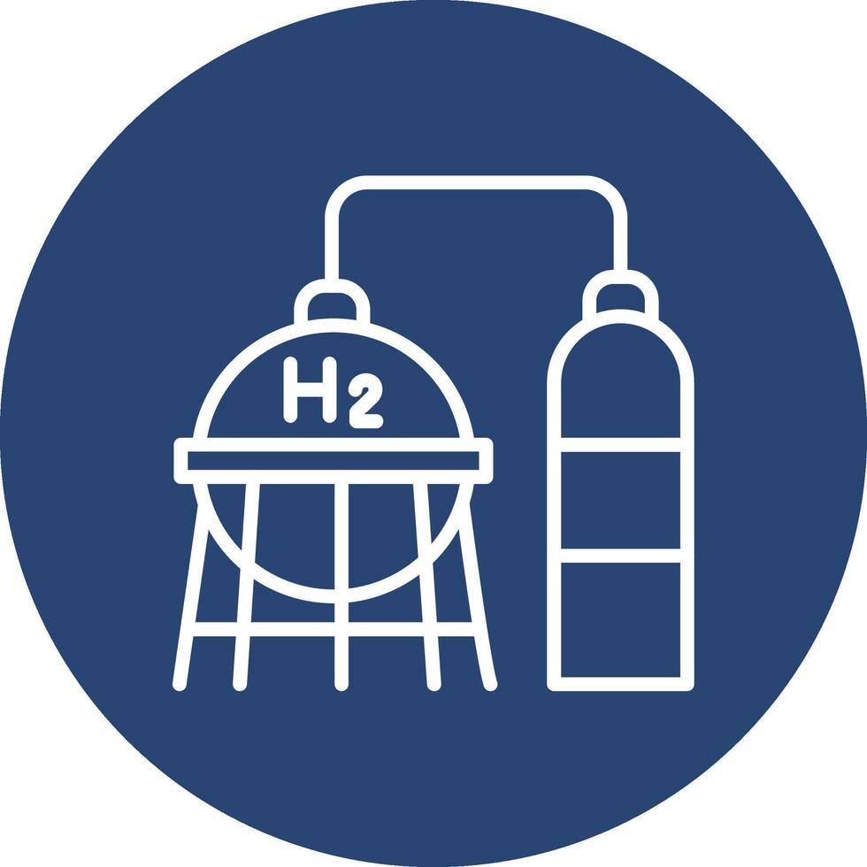 Hydrogen Futuristic Mobile App Badge vector