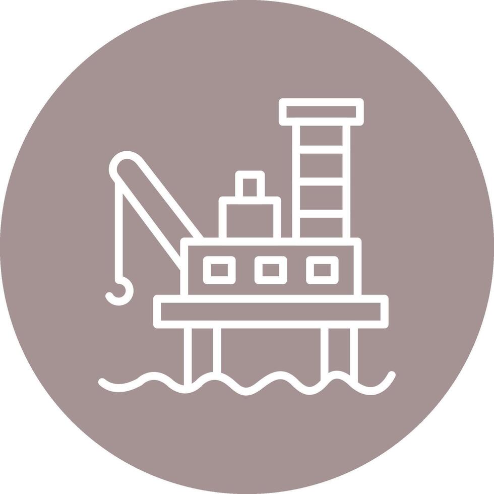 Oil Platform UX Focused Design Shape vector