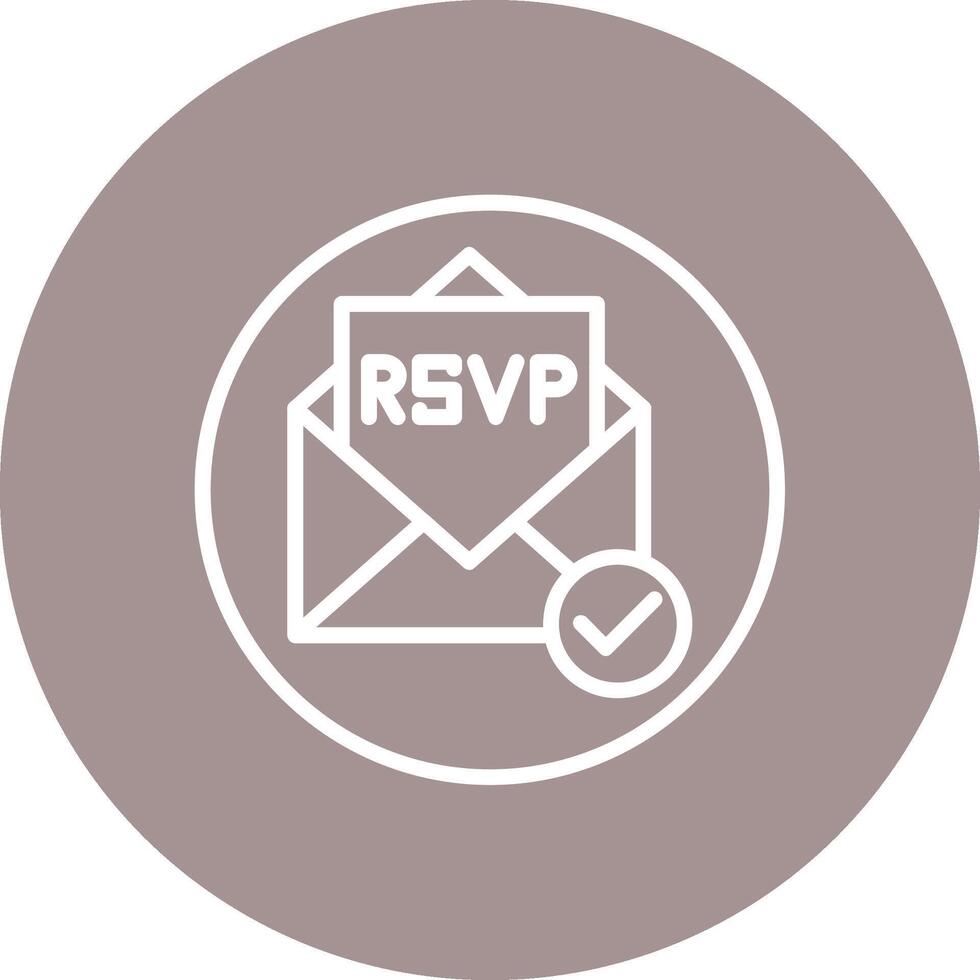 Rsvp Flat UI Design Piece vector