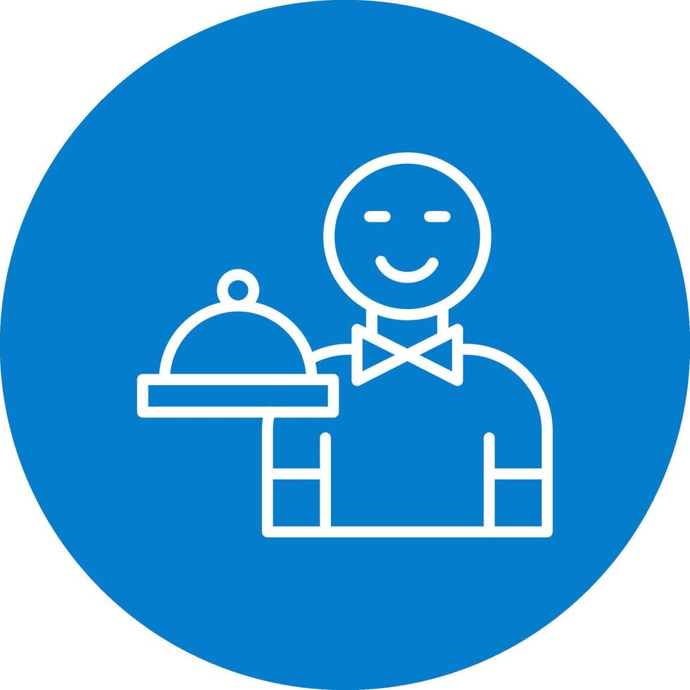 Waiter Color Brush Stroke Symbol vector