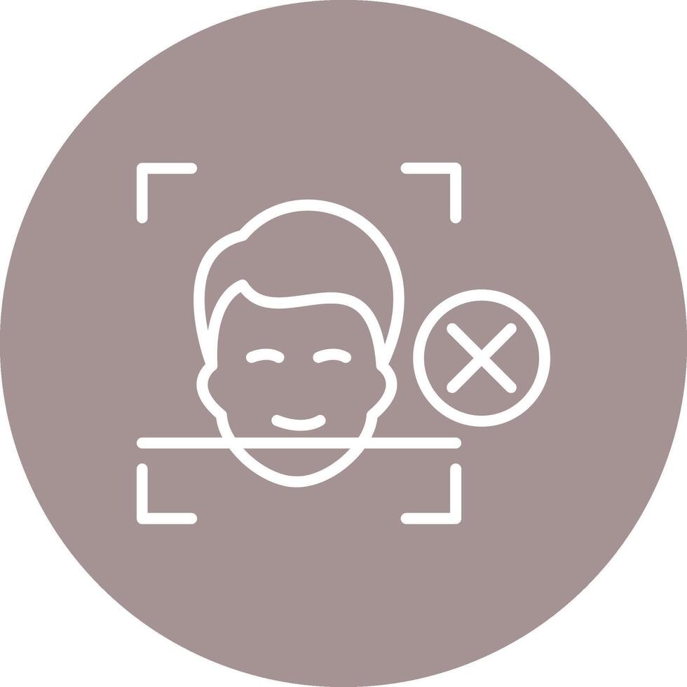 Face Detection Solid Color Fill Symbol vector