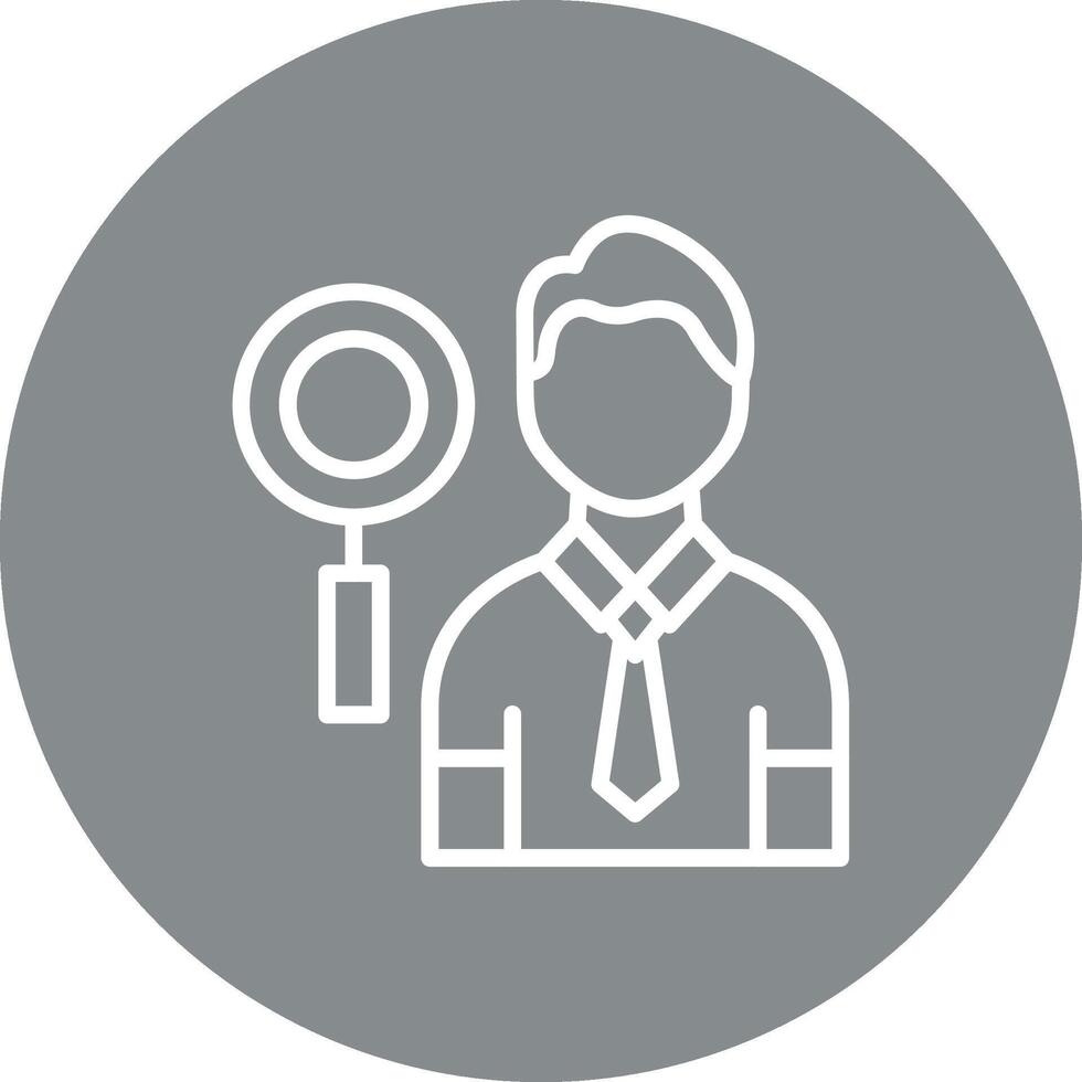 Job Search Crisp Line Outline Artwork vector