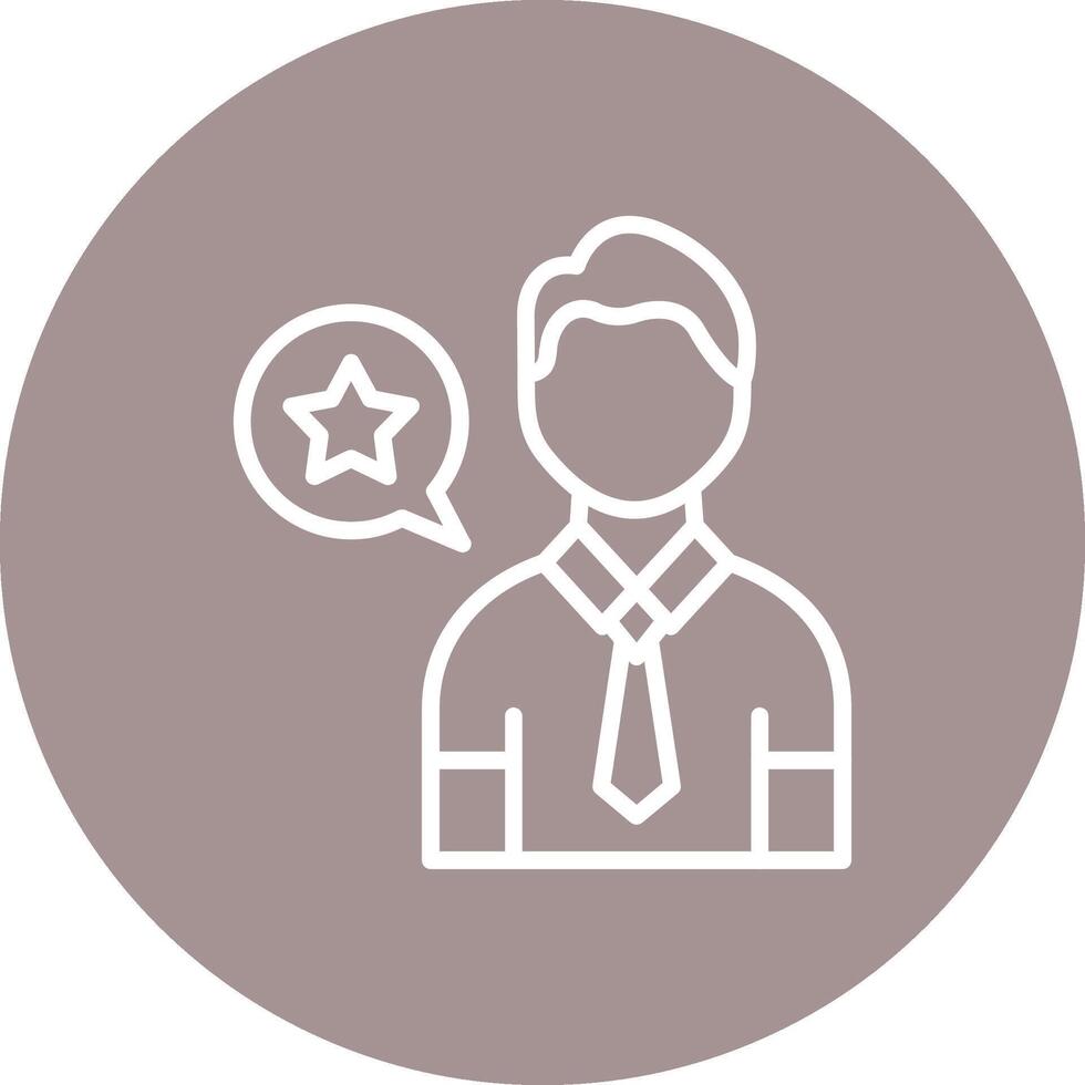 Best Employee Interface Thin Line Graphic vector