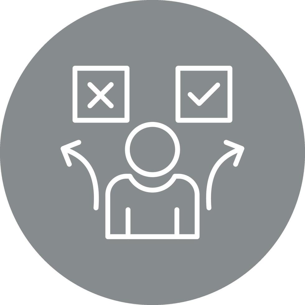 Decision Neon Style UI Symbol vector