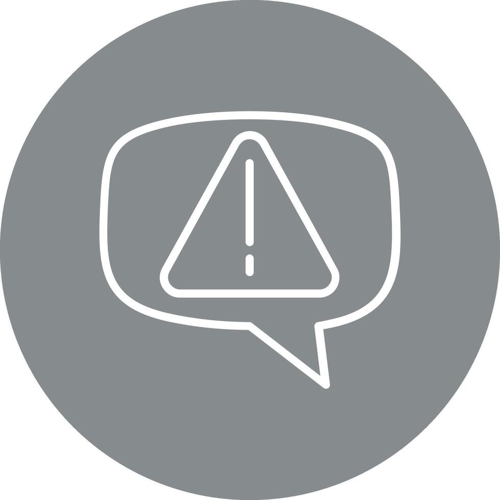 Warning Outlined UI Concept Piece vector
