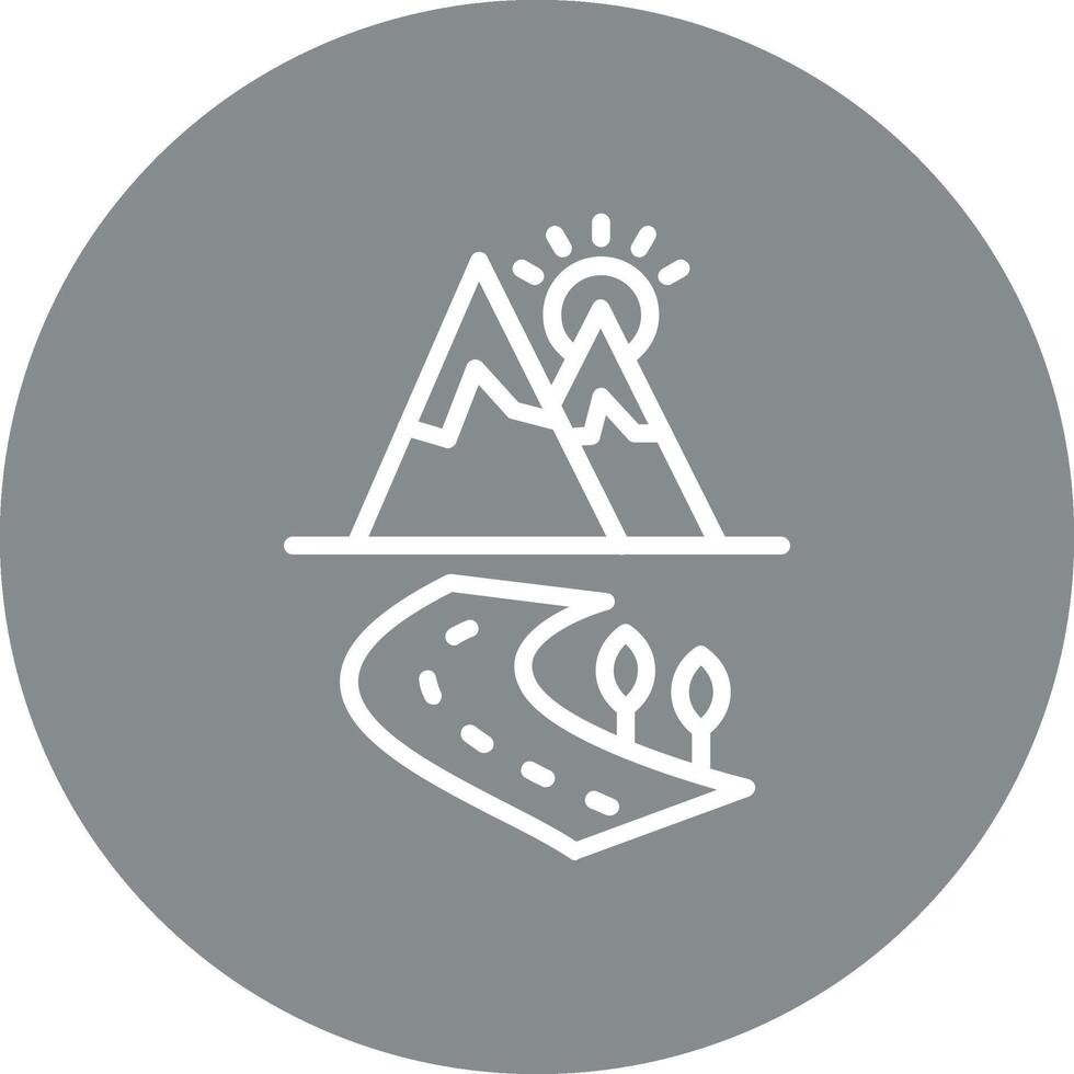 Path way Shadowed Flat UI Design vector