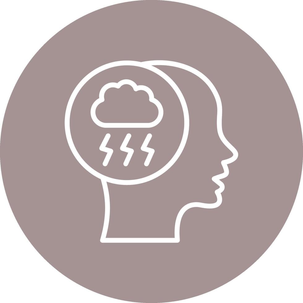 Brainstorm Bold Line Outline Badge vector