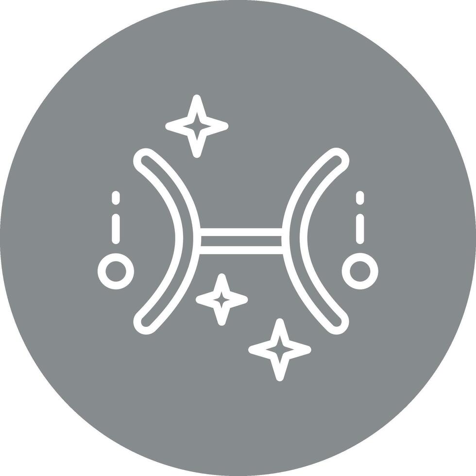 Pisces Geometric Mobile App Mark vector