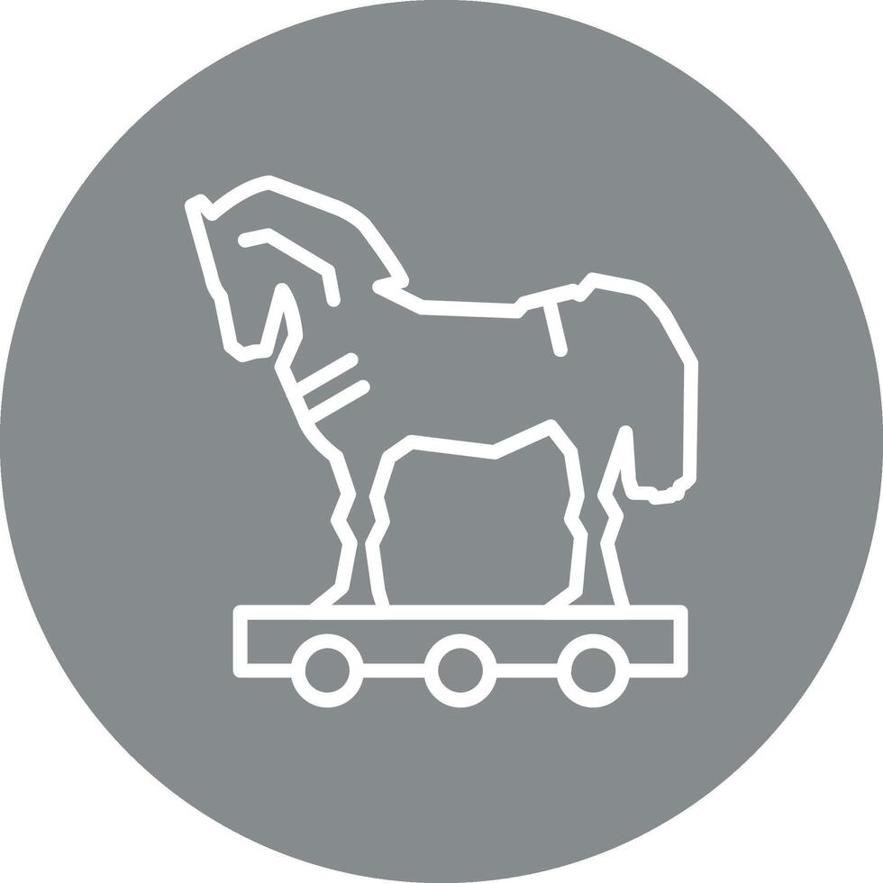 Trojan Horse Illustrated Design Concept Graphic vector