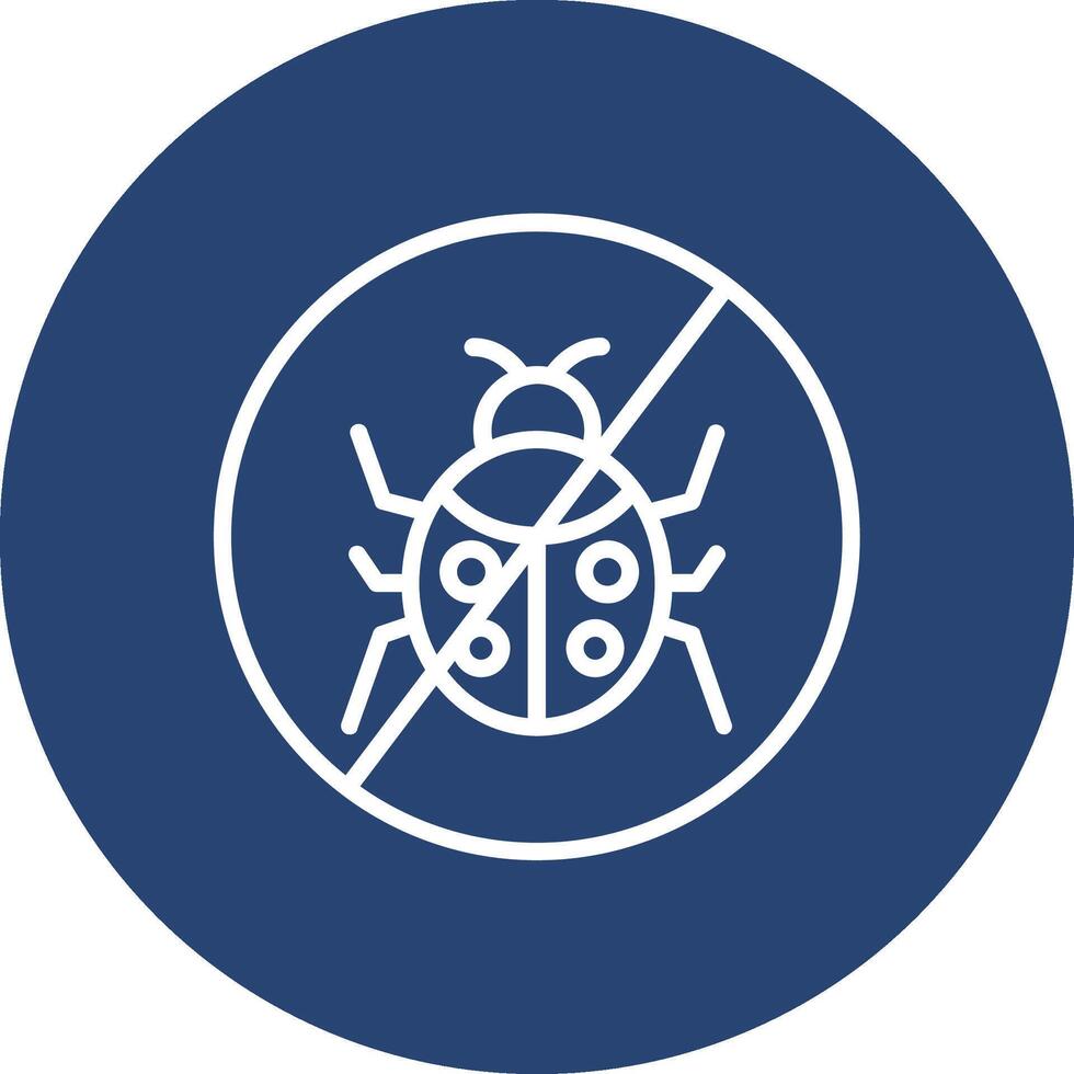 No Bugs Pixel Grid Style Artwork vector