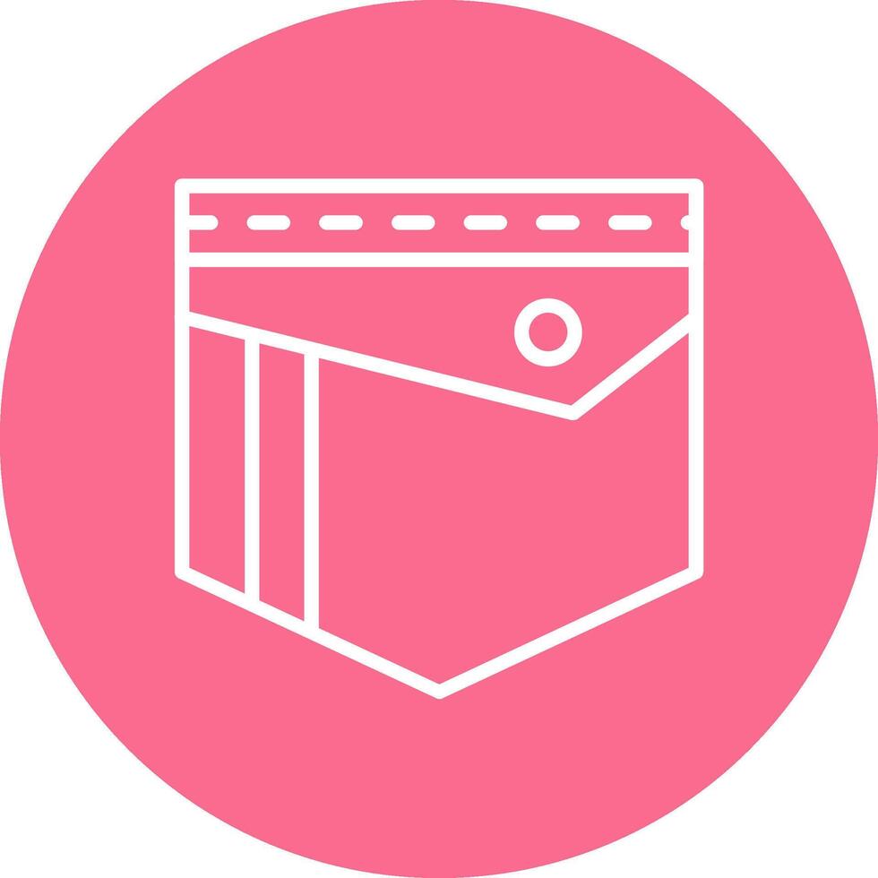 Pocket Iconic Linear Graphic Form vector