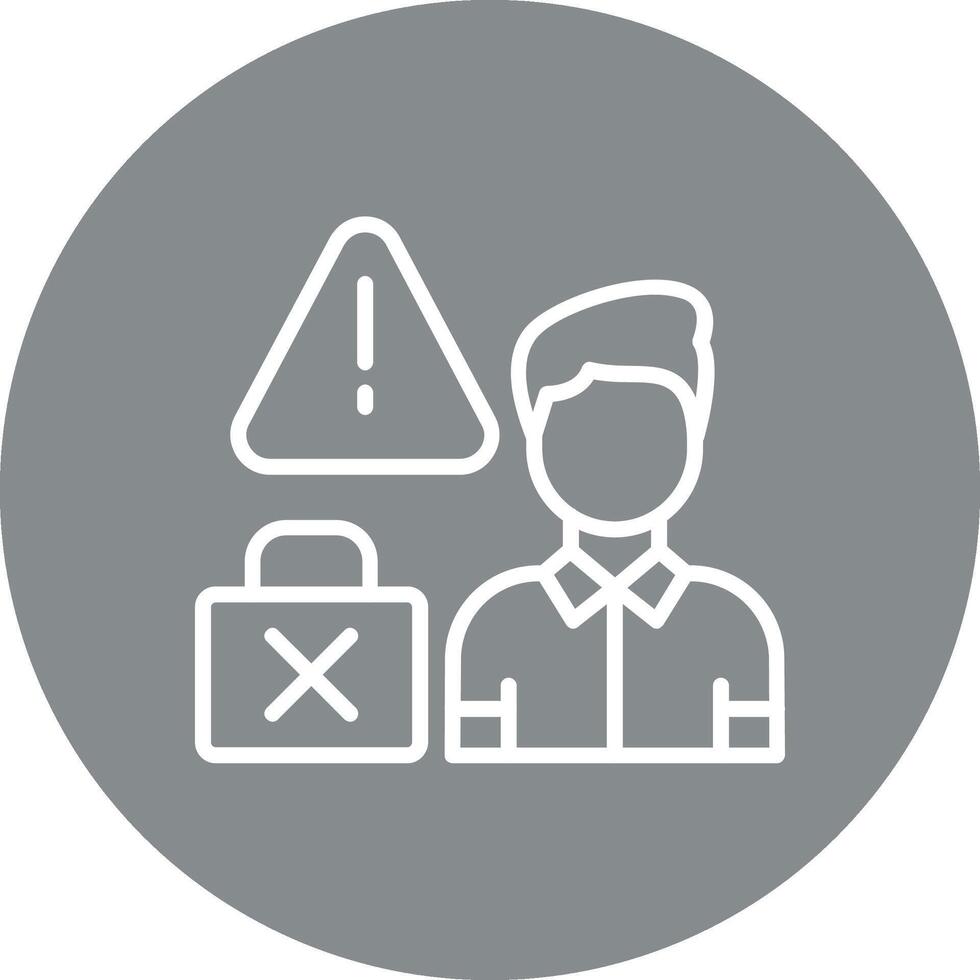 Unemployed High Contrast Style Badge vector