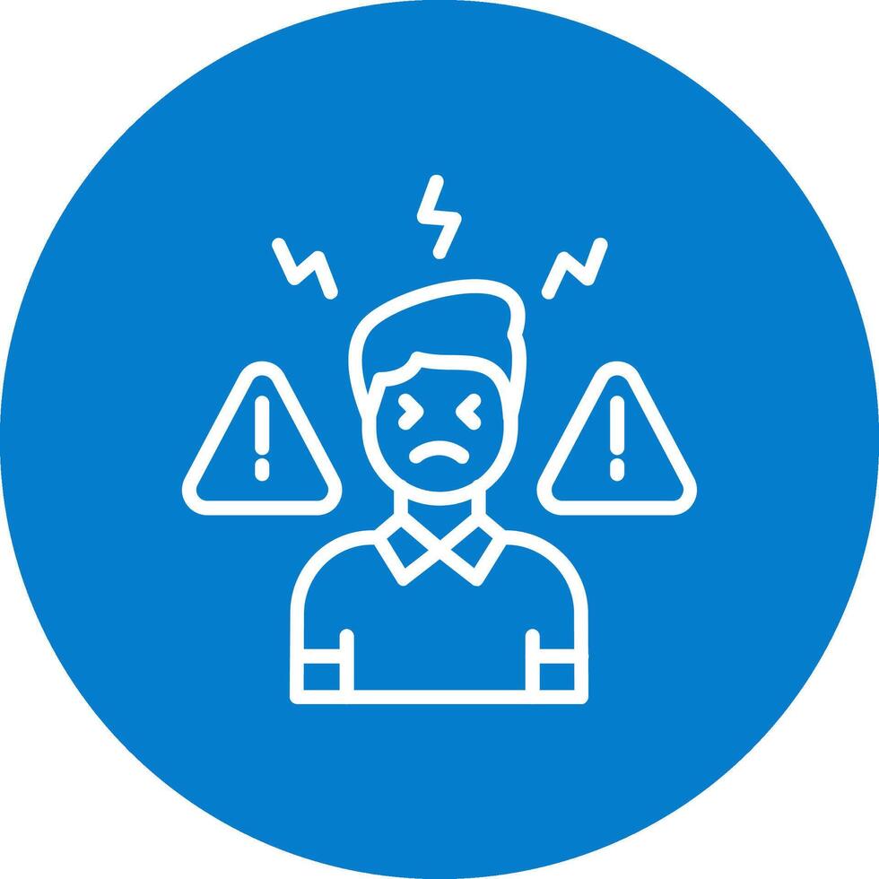 Panic Attack Geometric Graphic Style Badge vector