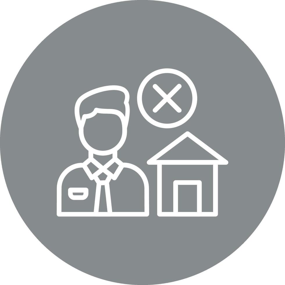 No Home 3D User Interface Shape vector